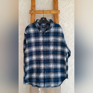PENDLETON MASON XL MENS LONG SLEEVE PLAID BUTTON UP SHIRT (NEW CONDITION)
